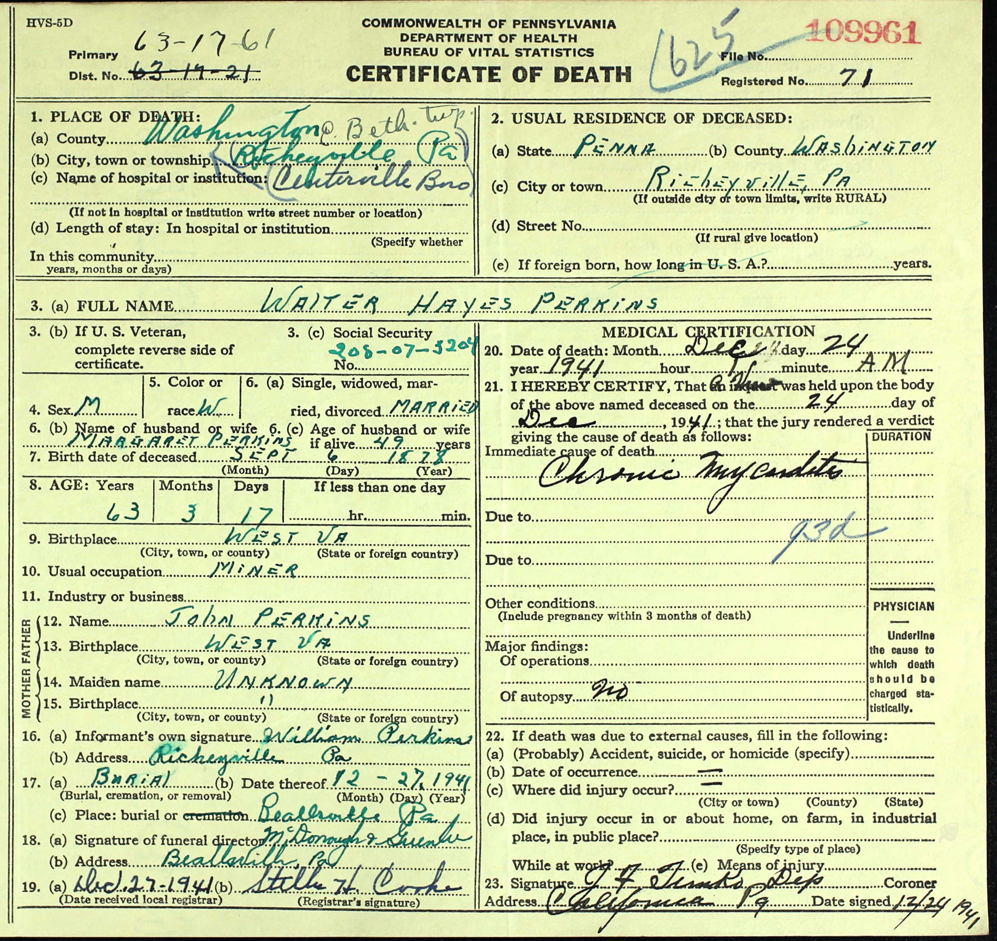 Walter Hays Perkins